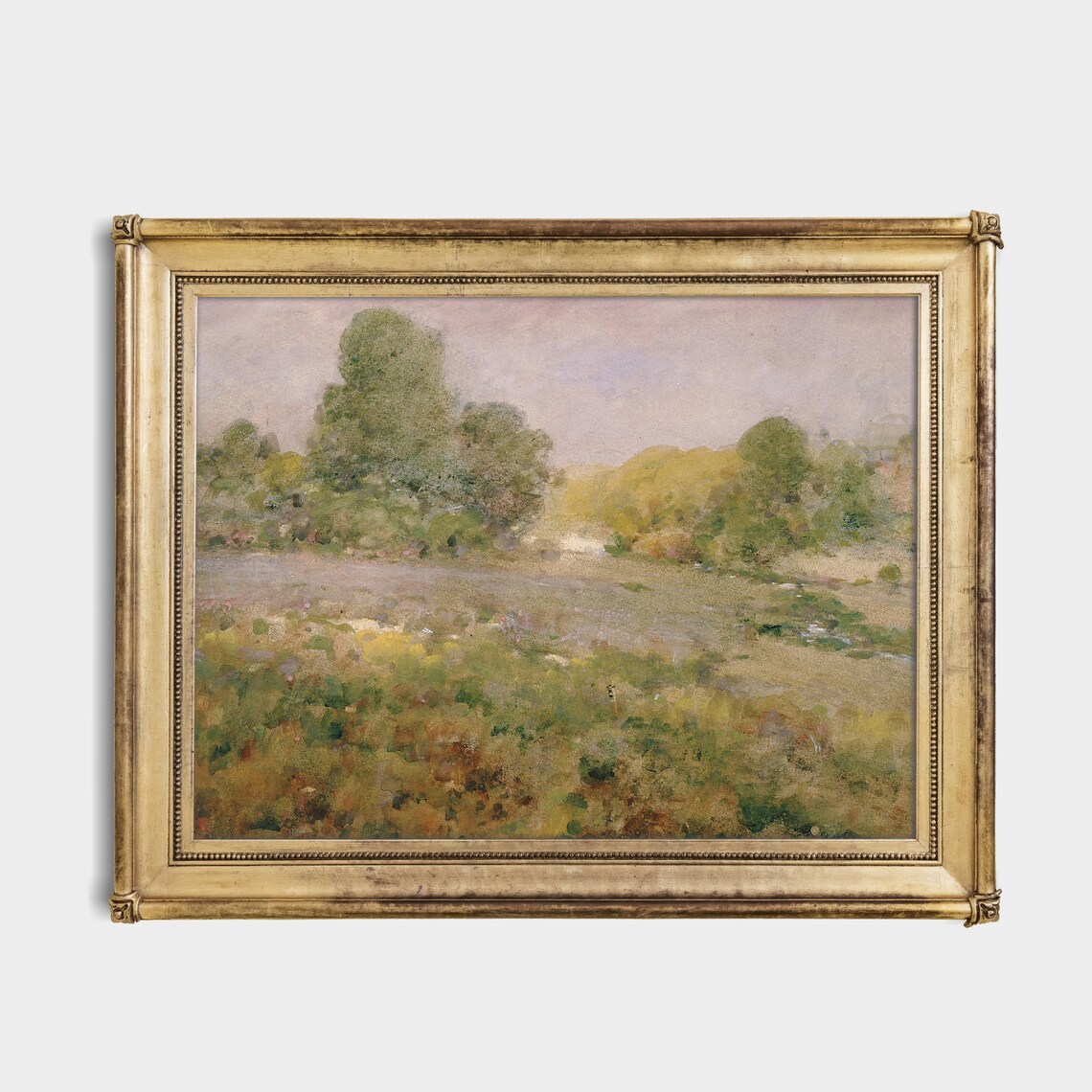 Vintage Landscape Painting, Antique Farmhouse Art - Image 3