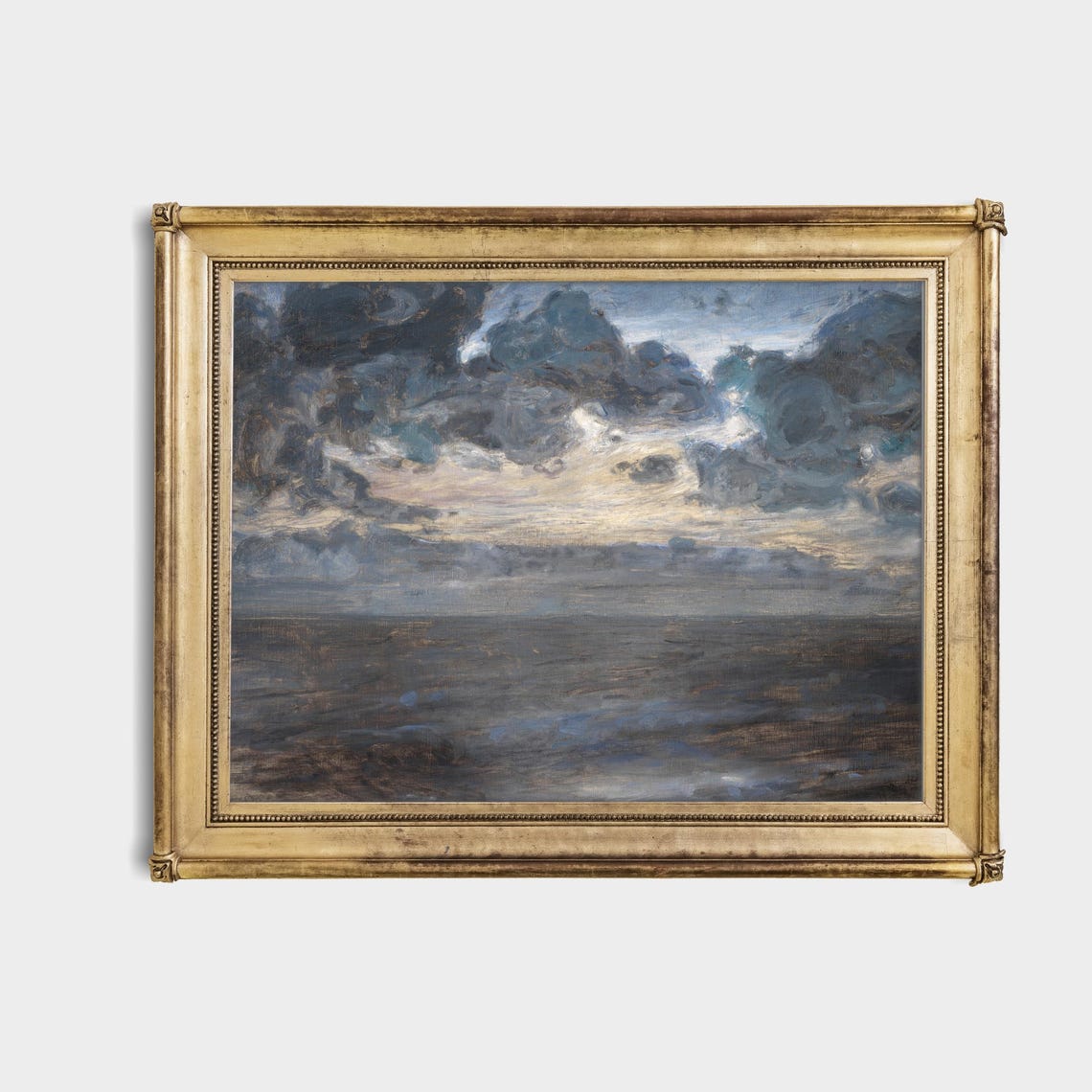 Stormy Night Seascape Beneath Dark Churning Clouds Vintage Poster - Image 4