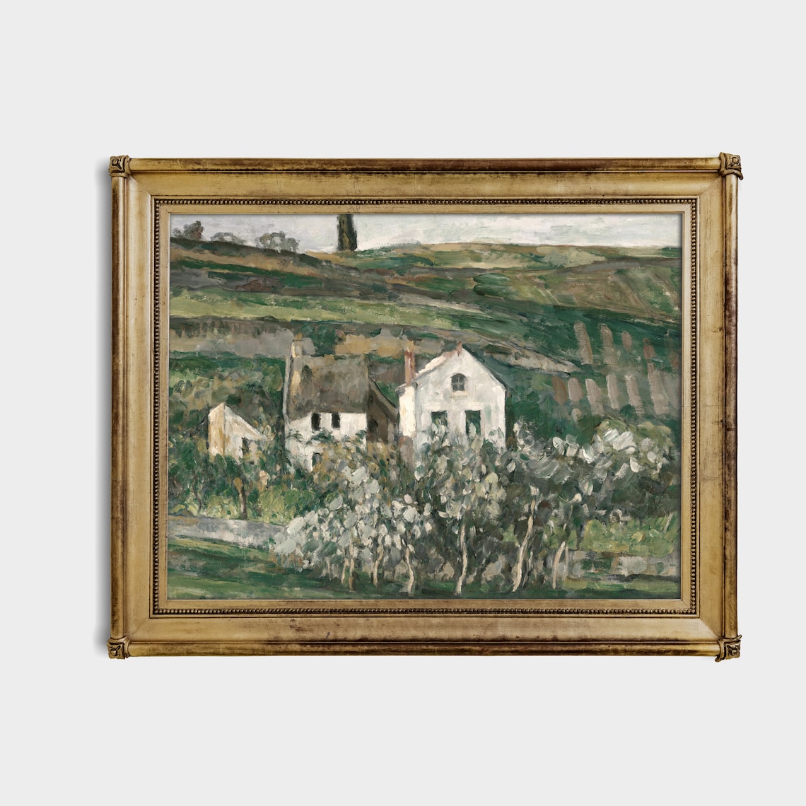 Printed And Shipped Vintage Landscape Painting Antique Country Landscape Vintage Cottage Moody Art Farmhouse Decor Physical Prints - Image 2