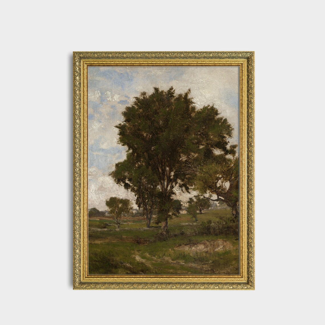 Vintage Country Landscape, Rustic Tree Forest Art Print - Image 3