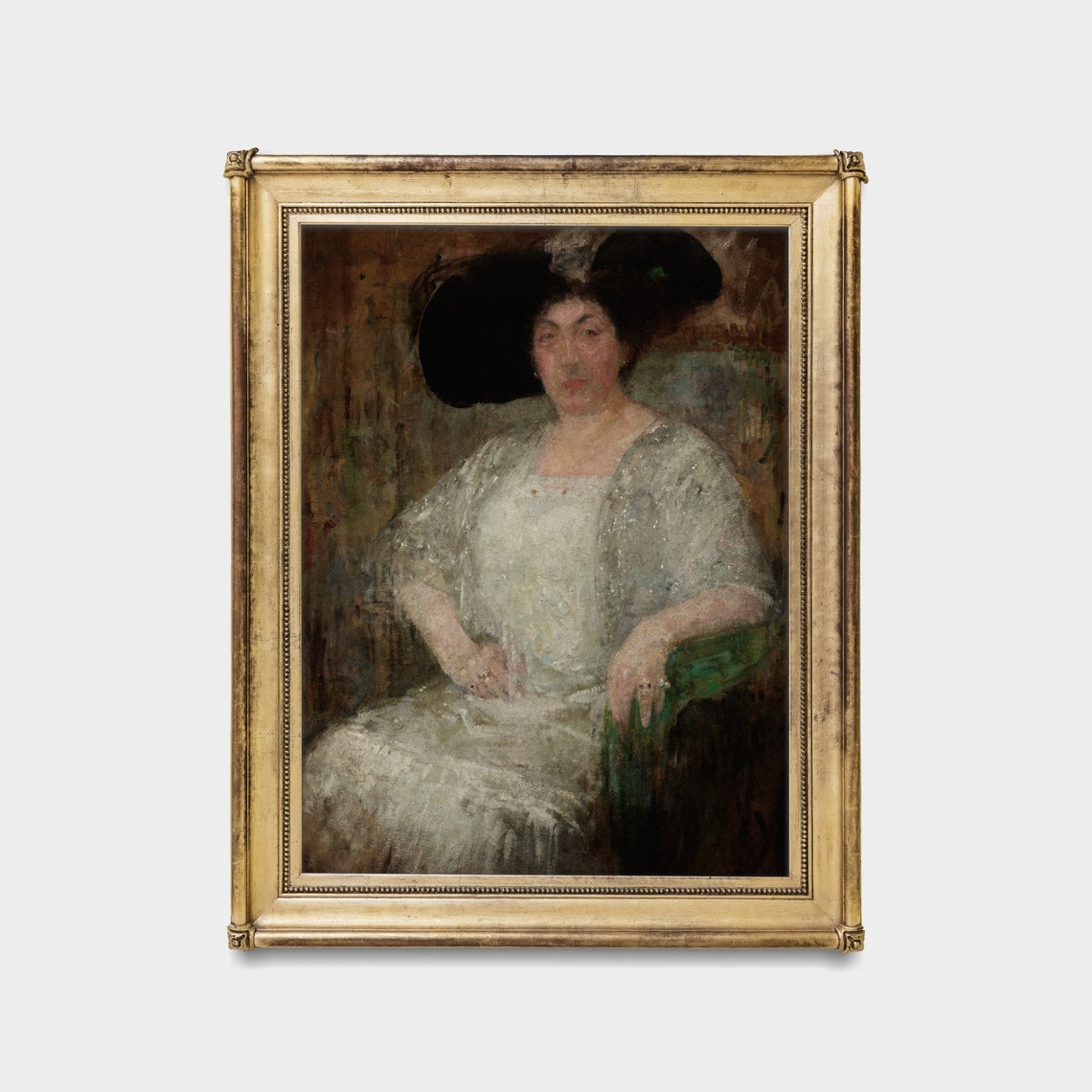 Printed And Shipped Vintage Portrait Painting Antique Woman Portrait Portrait Of A French Lady Rustic Oil Painting Physical Prints - Image 5
