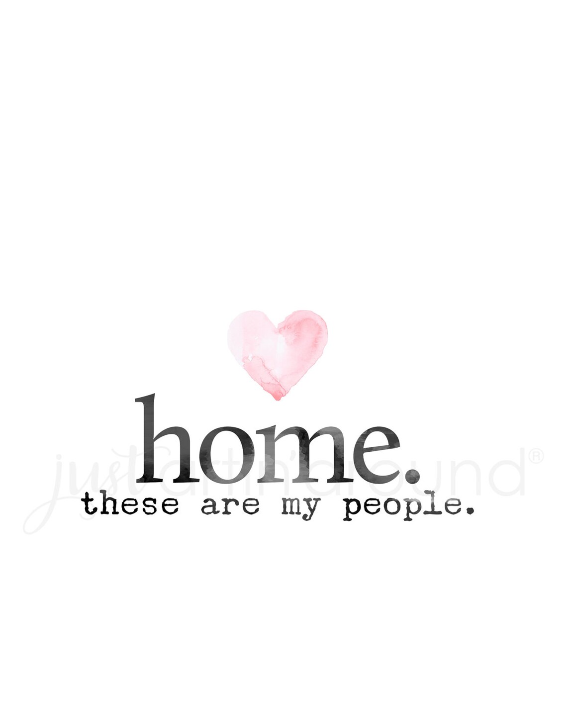 Rustic Home Sign, Family Heart Wall Art Print - Image 2
