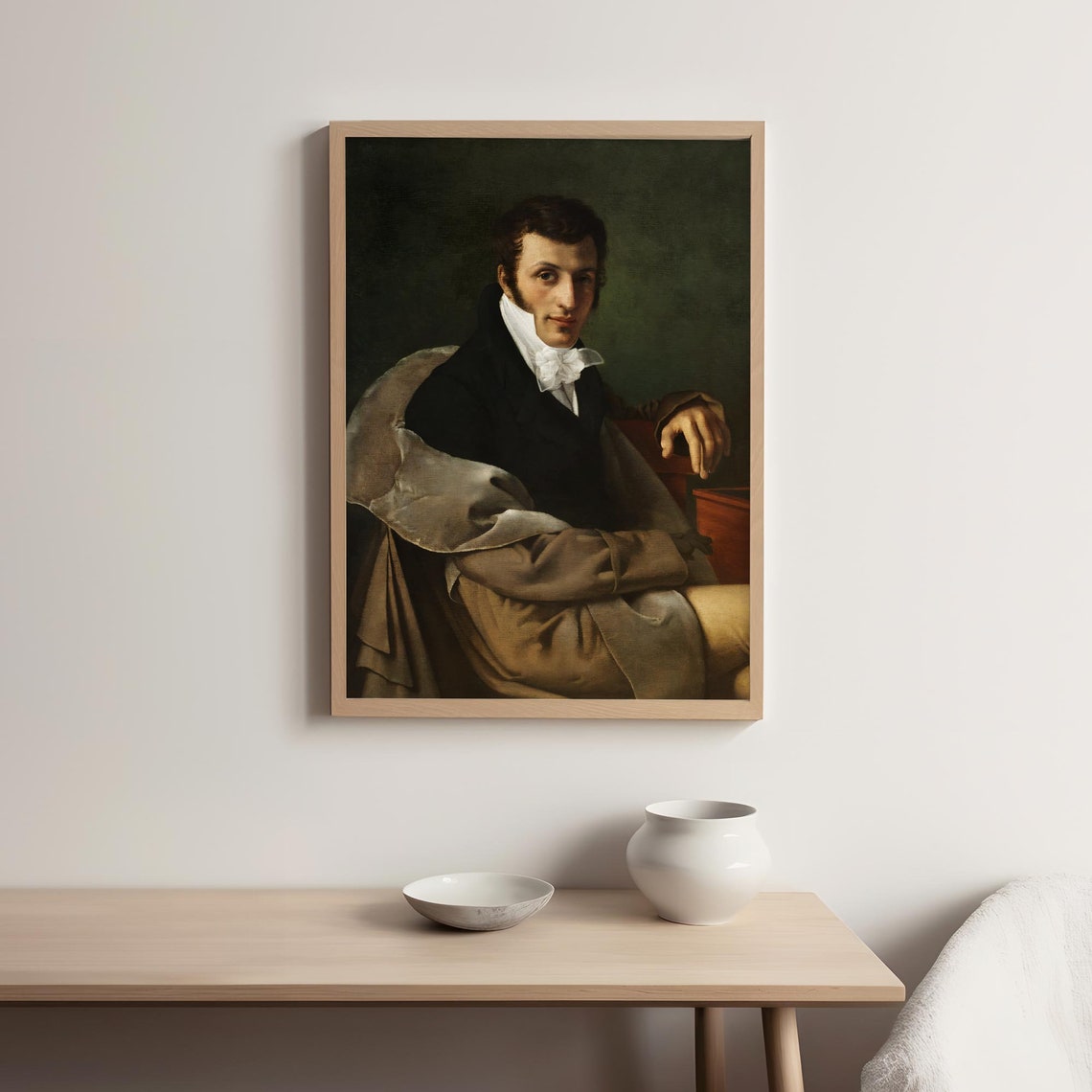 Regency Male Portrait Painting Print, Victorian Style - Image 2