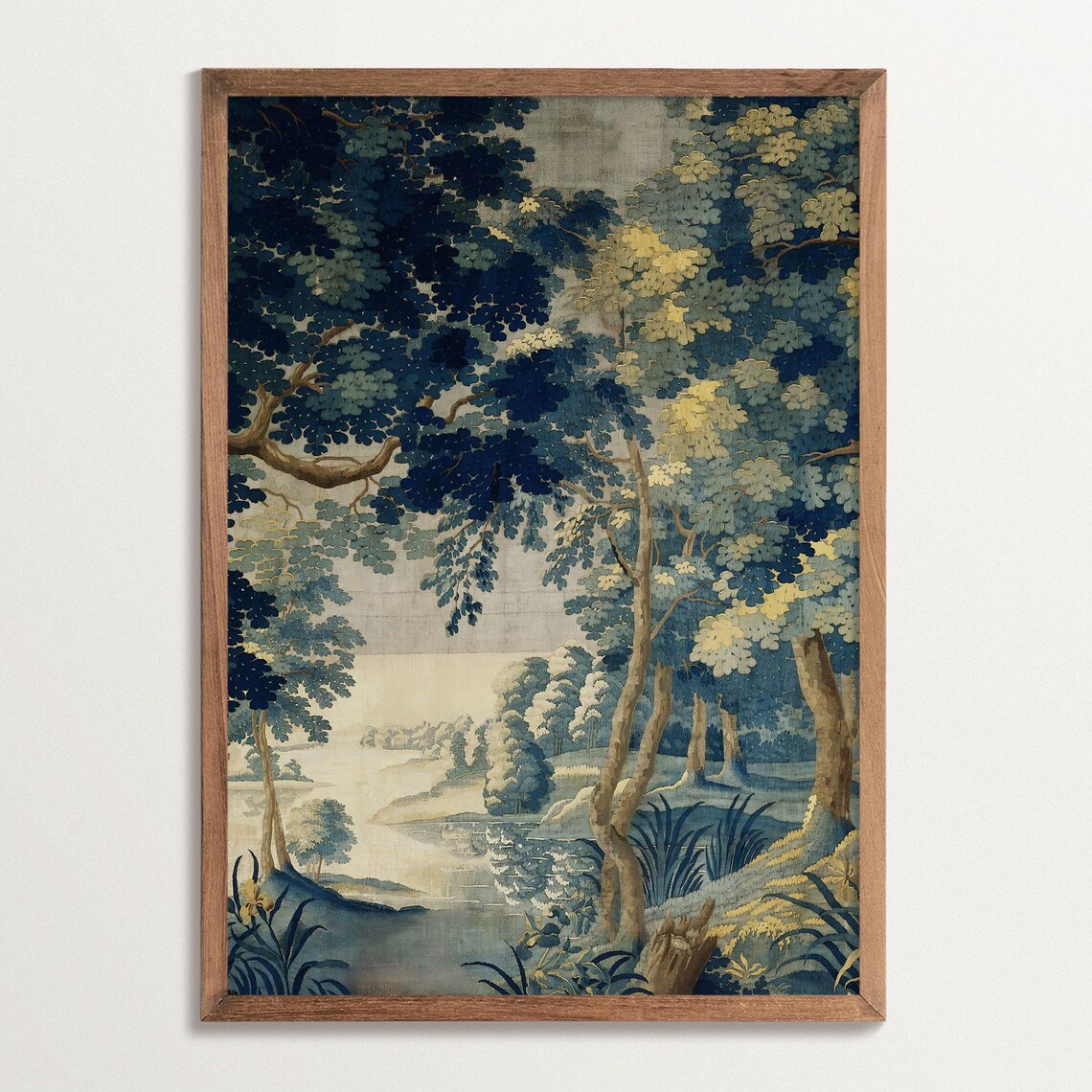 Verdure Landscape, Antique Tapestry Style Art Print