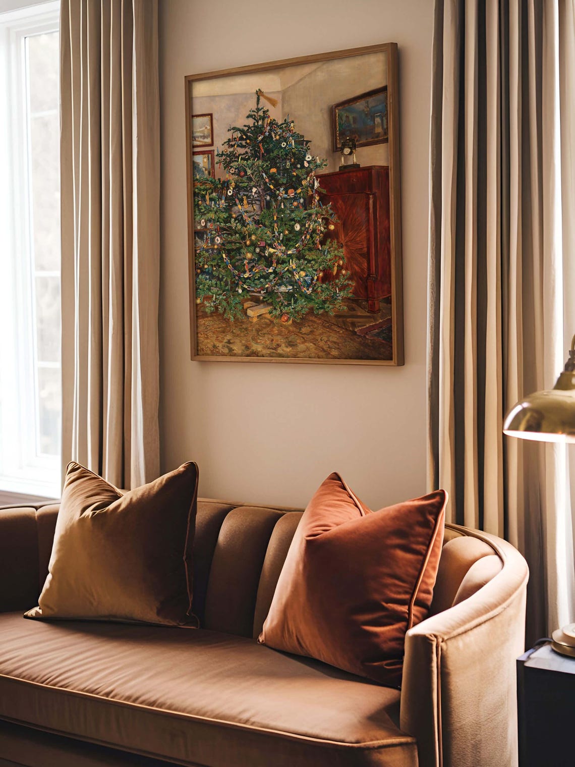 Vintage Christmas Tree Art Print, Traditional Holiday - Image 2