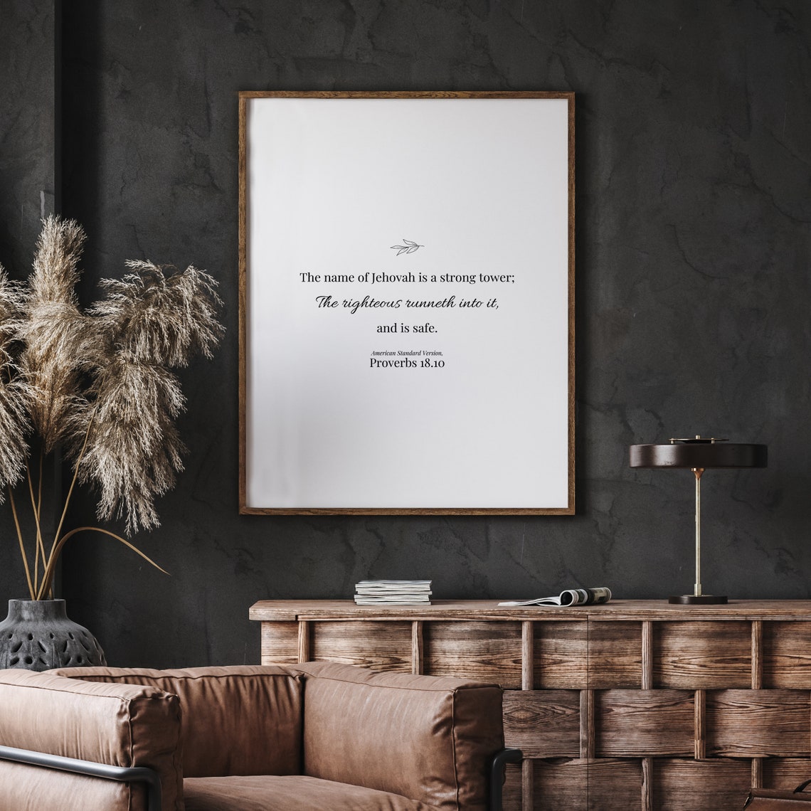 Proverbs 1810 Art Christian Poster Christian Art Christian Wall Art Minimalist Dcor Christian Dcor - Image 3