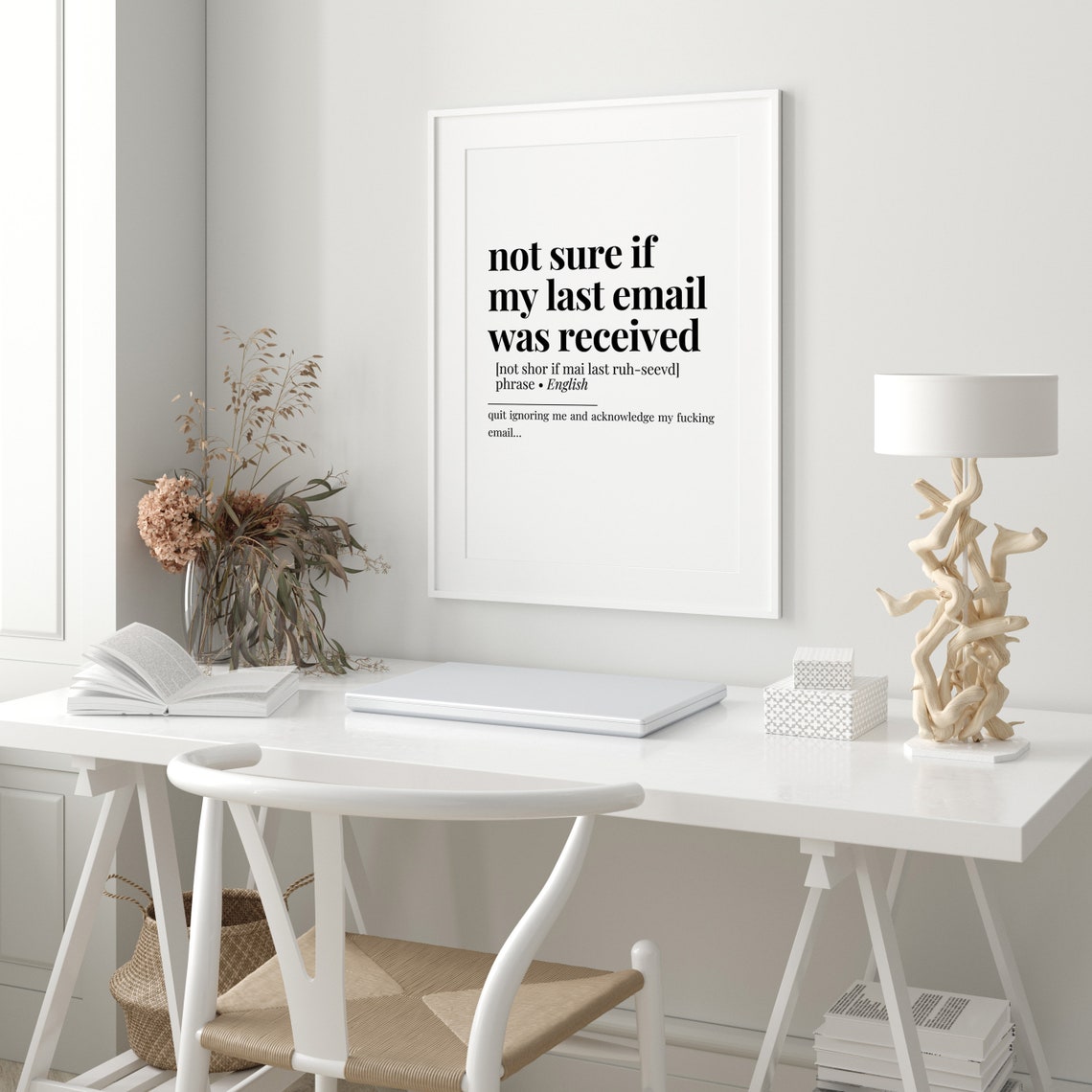 Not Sure If My Last Email Was Received Funny Office Humor Poster - Image 3