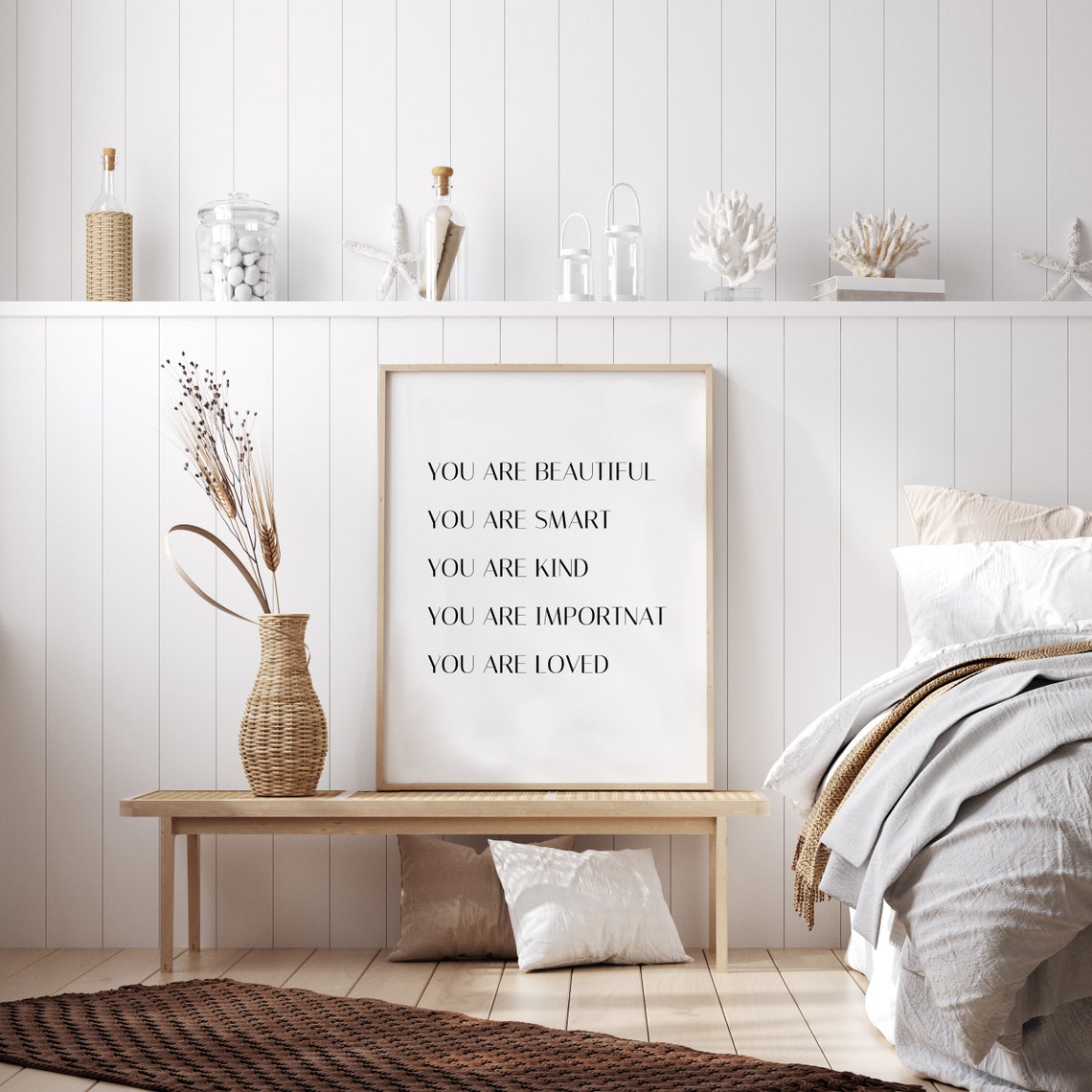 You Are Beautiful Affirmation Typography Daily Self Love Poster - Image 3