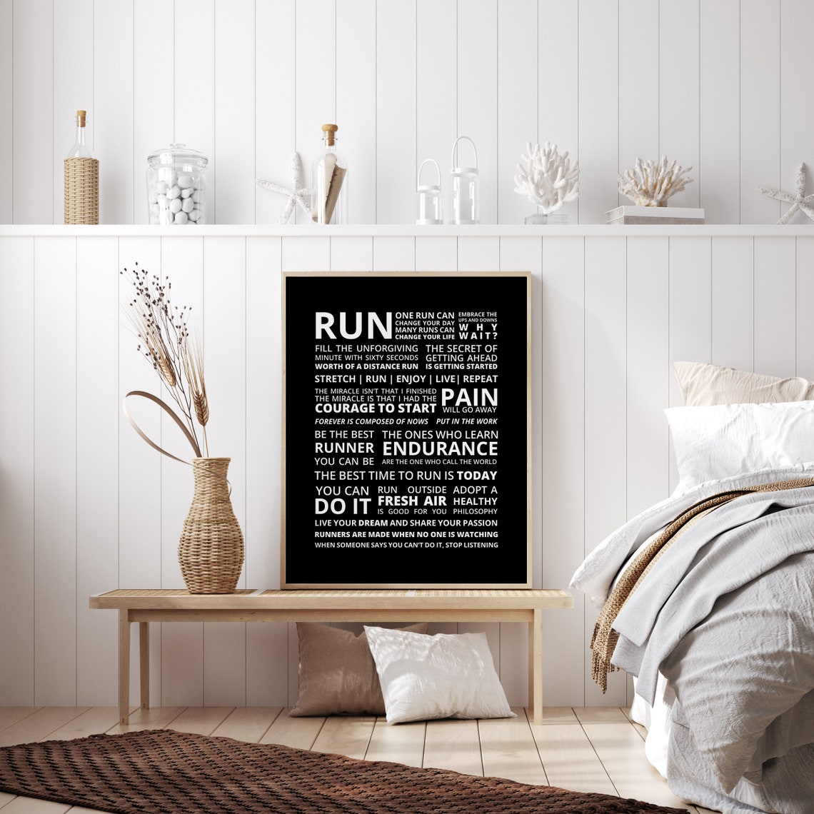 Run Runner Manifesto Typographic Motivation Wall Poster For Runners - Image 3