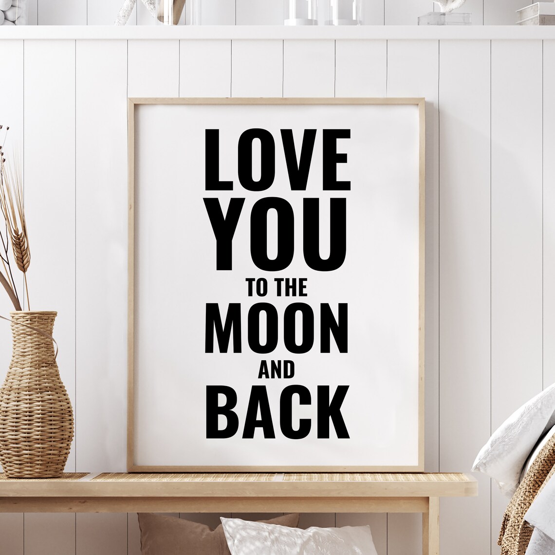 Love You To The Moon And Back Family Quote Bold Sweet Heartfelt Poster