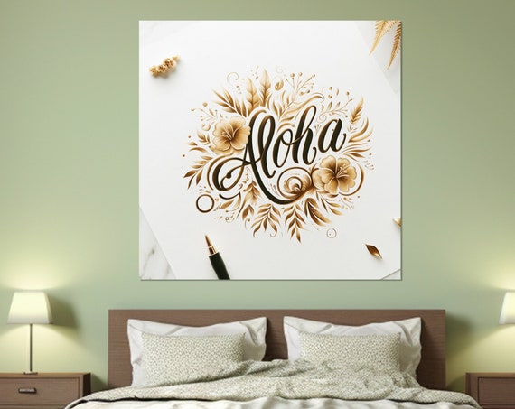 Aloha Wall Art Aloha Sign Print Coastal Wall Art Hawaiian Wall Art Hawaii Aloha Poster Hawaii Print Framed And Ready To Hang