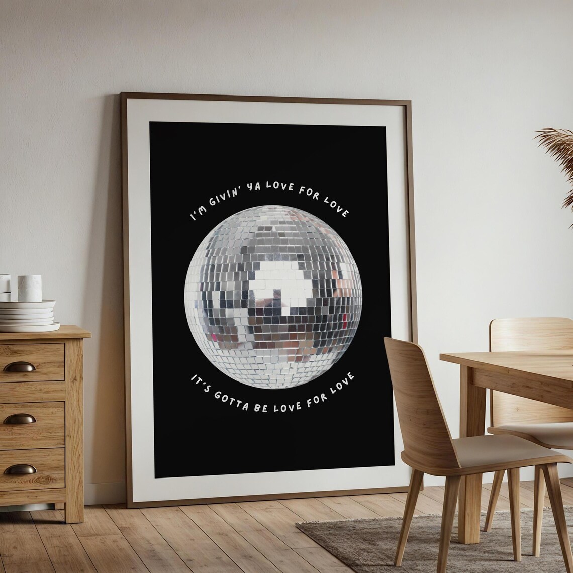 Luv 4 Wall Print, Retro Disco Lyric Poster