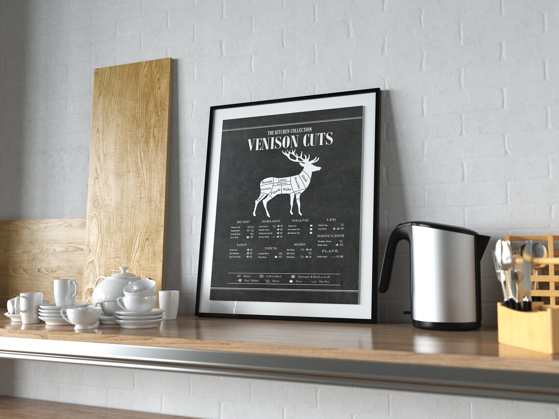 Butcher Chart Venison Cuts Deer Cuts Art Print - Image 2