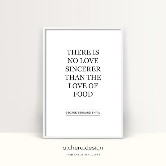 Food Quotes Poster, Typography Quote Art Print