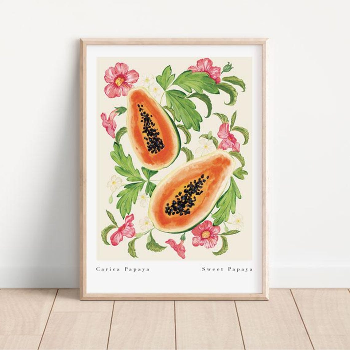 Papaya - Tropical Fruit Art