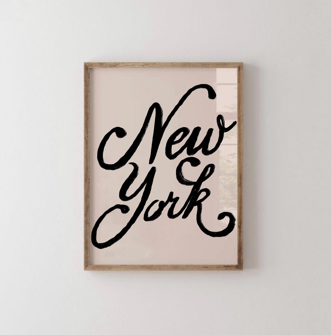 New York Black Script City Typography Modern Wall Decor Poster - Image 3