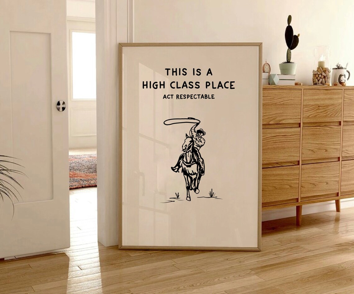 Western Cowboy Minimalist Art Print, Wild West - Image 2