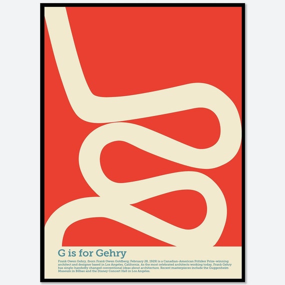 Iconic Frank Gehry Design Poster Wiggle Chair Poster Modern Architecture Art High Quality