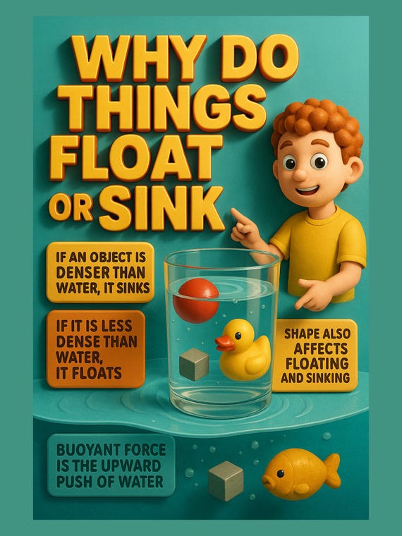 Why Do Things Float Or Sink? STEM Learning Poster