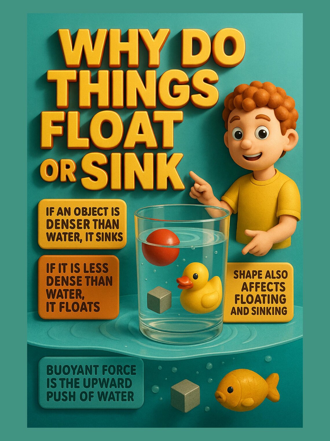 Why Do Things Float Or Sink? STEM Learning Poster