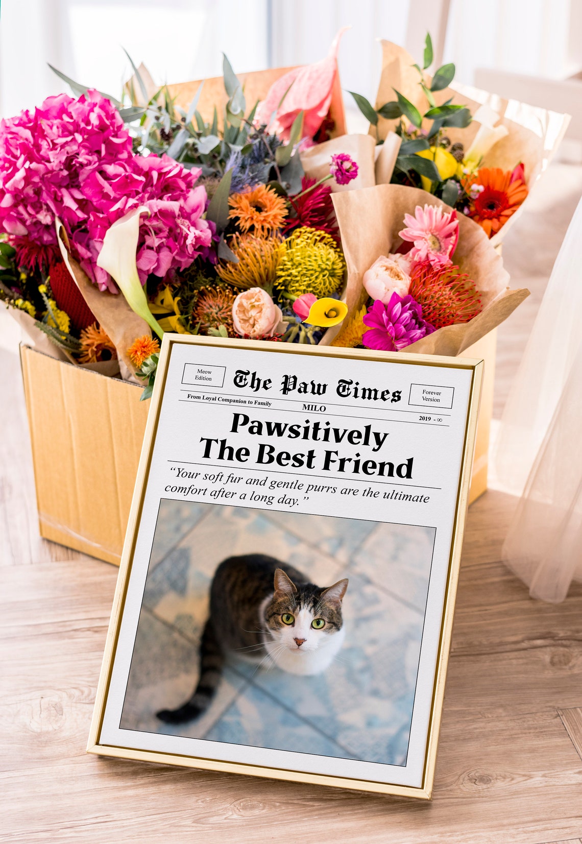 Personalized Dog Best Friend Vintage Newspaper Tribute Poster - Image 3