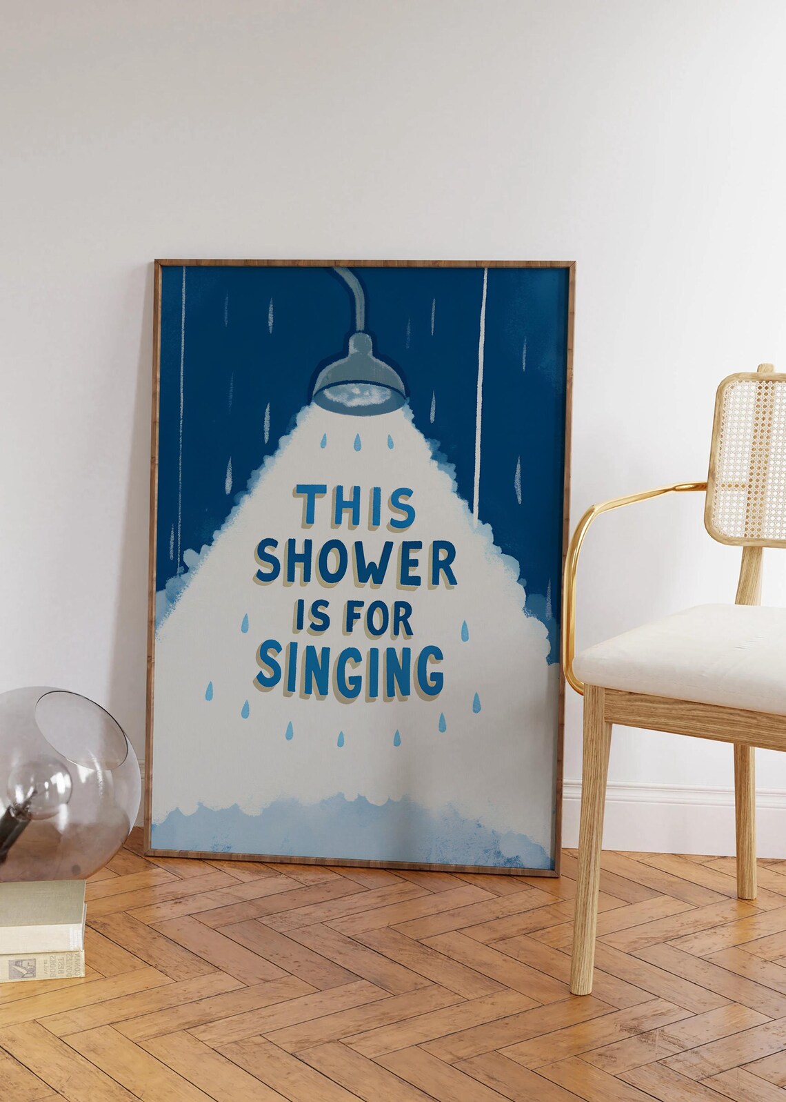 This Shower Is For Singing Bathroom Wall Print - Image 3