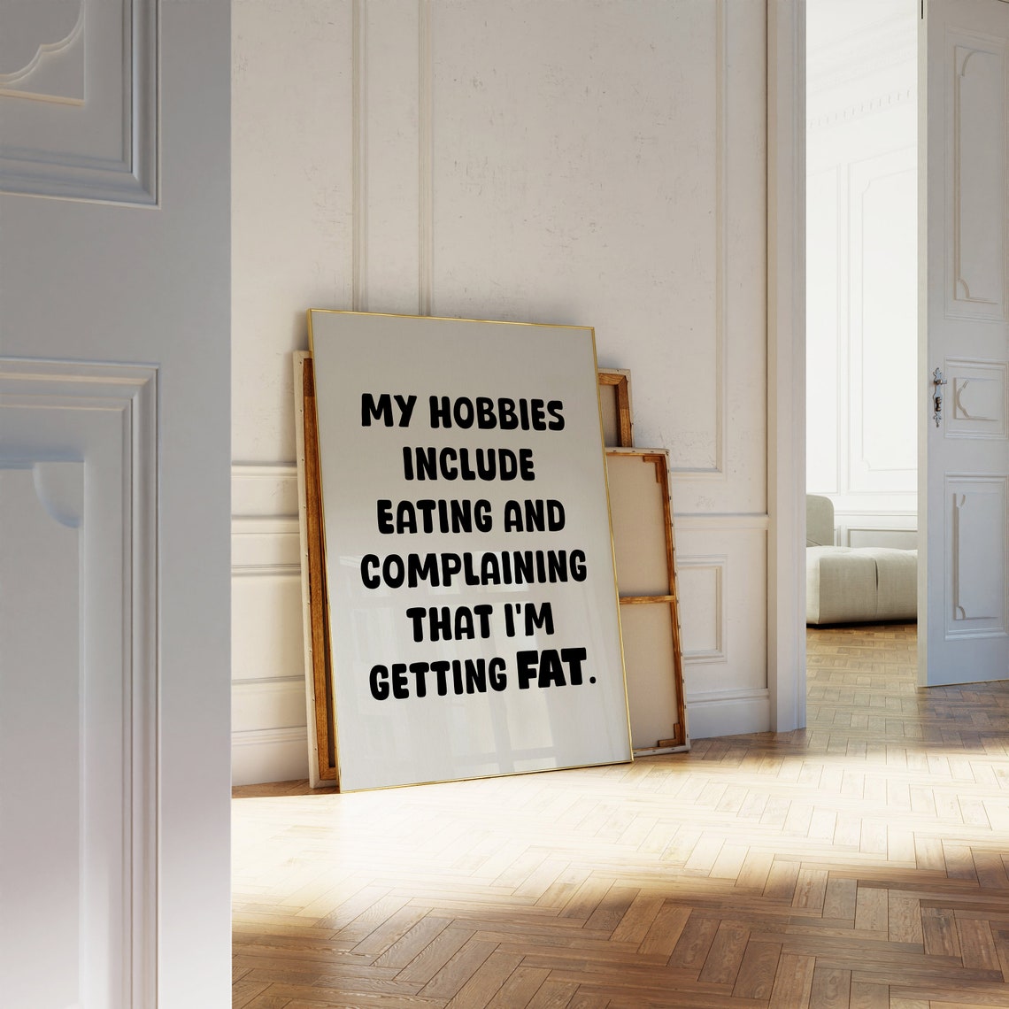 Getting Fat Funny Typography Poster Apartment Decor Sarcastic Quote Wall Art - Image 4