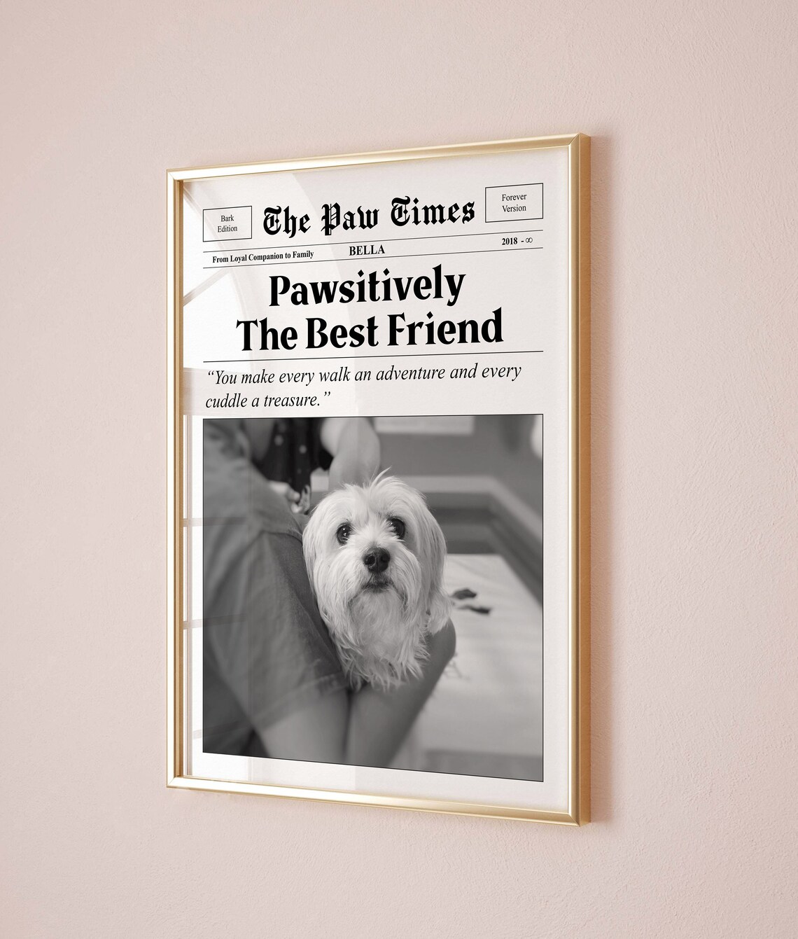 Personalized Dog Best Friend Vintage Newspaper Tribute Poster - Image 5