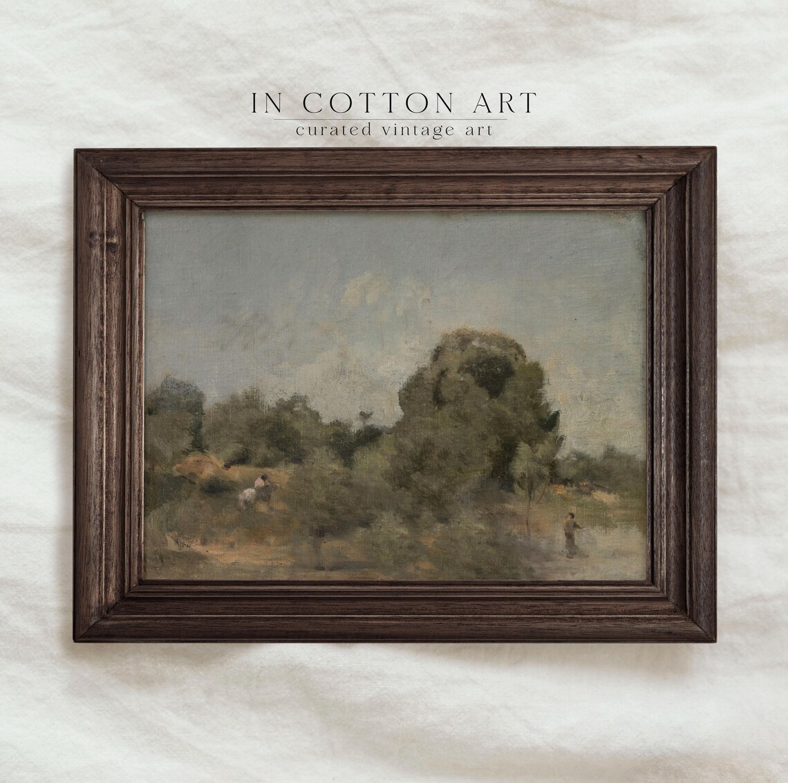 Vintage Olive Tree Landscape, Countryside Art Print - Image 3