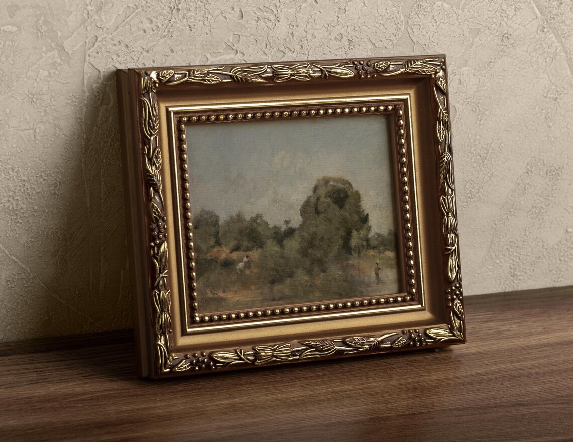 Vintage Olive Tree Landscape, Countryside Art Print - Image 2