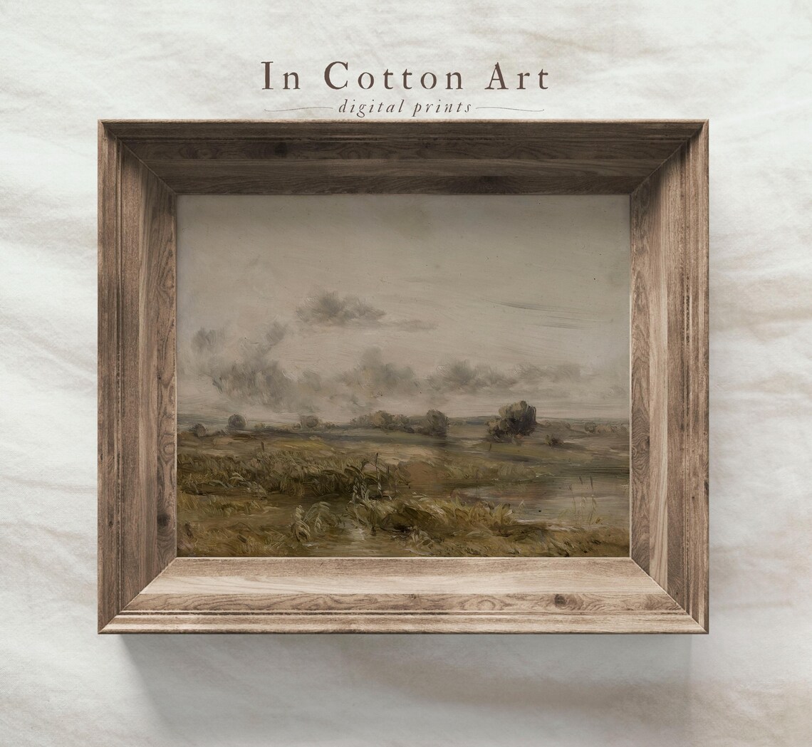 Rustic Countryside Landscape Art Print, Minimalist - Image 3