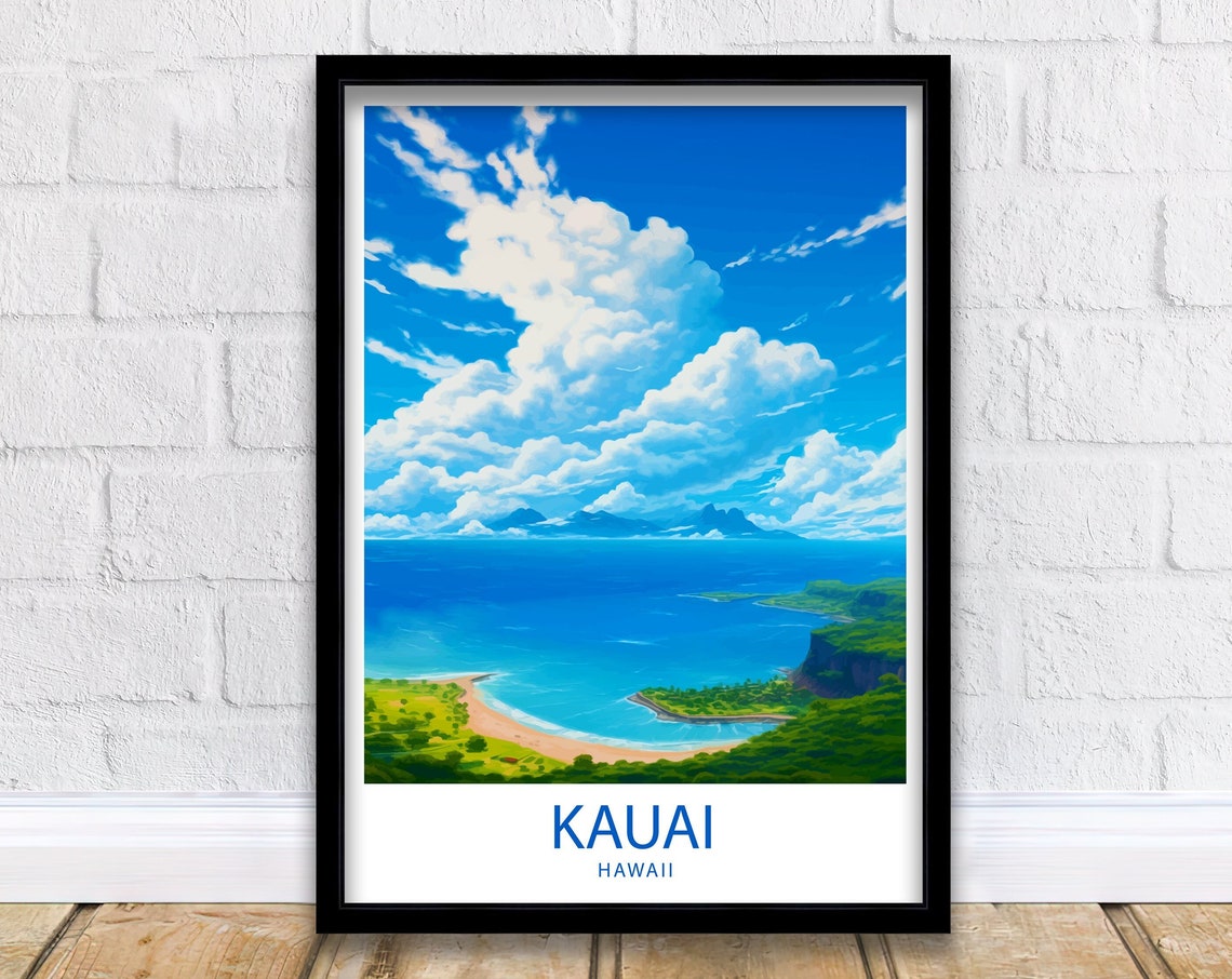 Kauai Travel Print Kauai Wall Decor Hawaii Kauai Art Kauai Wall Art Hawaii Poster Gift For Tropical Paradise Lovers Kauai Travel Poster Art
