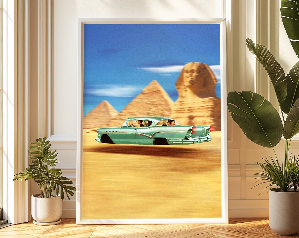 Skybound Space Age Pyramid Vintage Art Print