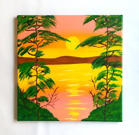 Sunlight And Lake Sunny Day Nature Scenery Landscape Painting Painting On Housewarming Gift Wall Art Dcor Gift