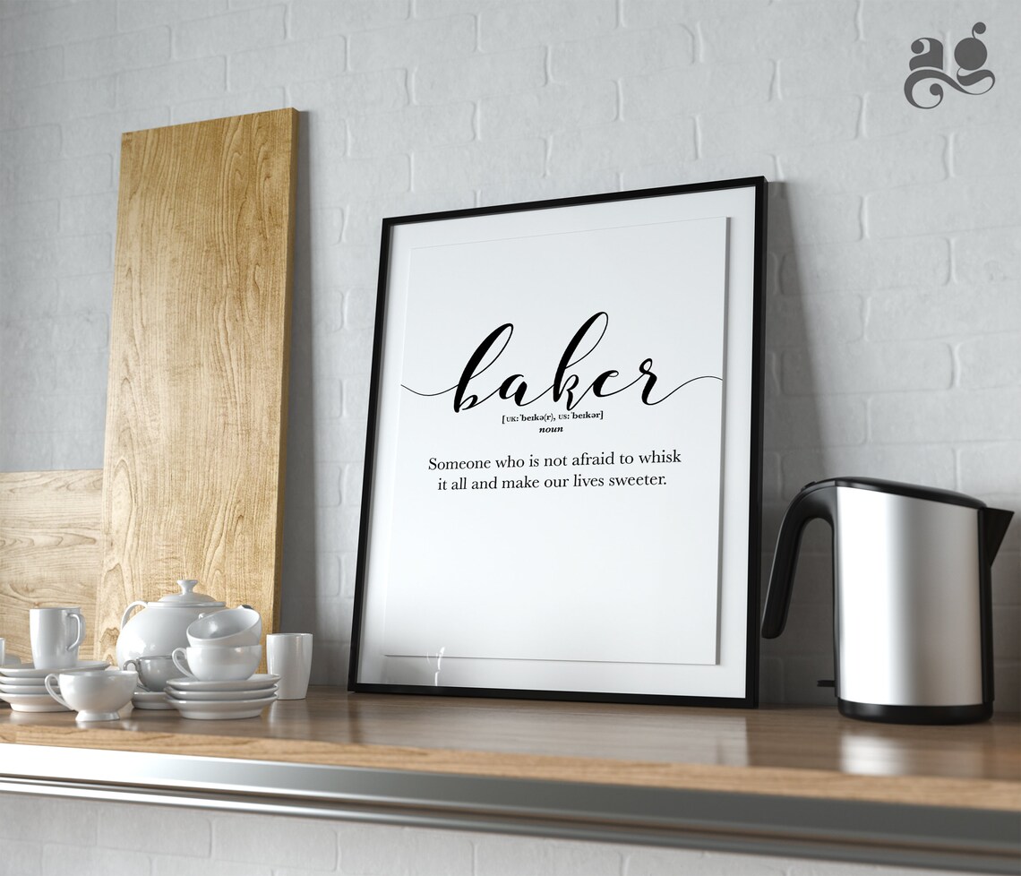 Baker Gifts Definition Poster, Funny Kitchen Decor - Image 3