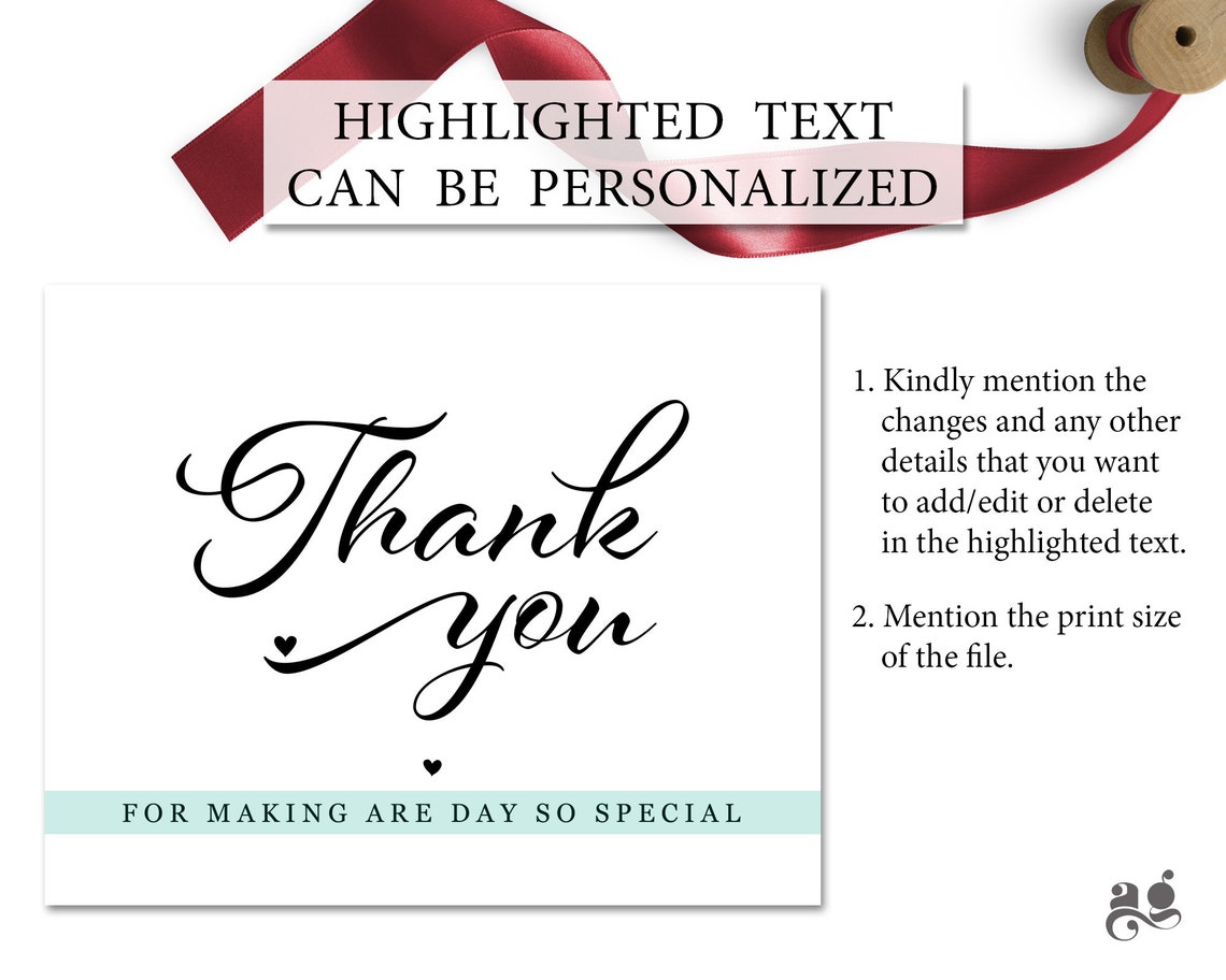 Thank You For Making Our Day So Special Wedding Sign Thank You Sign Bridesmaid Thank You Baby Shower Signage Party Signs Lb1 - Image 3