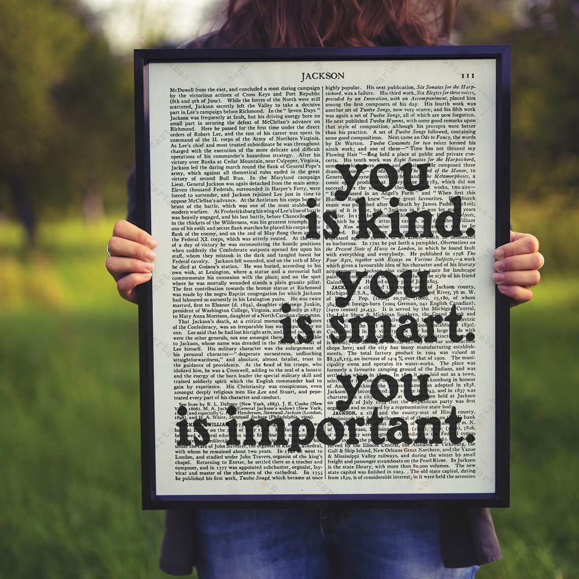 You Is Kind You Is Smart You Is Important Dictionary Art Print Poster - Image 3