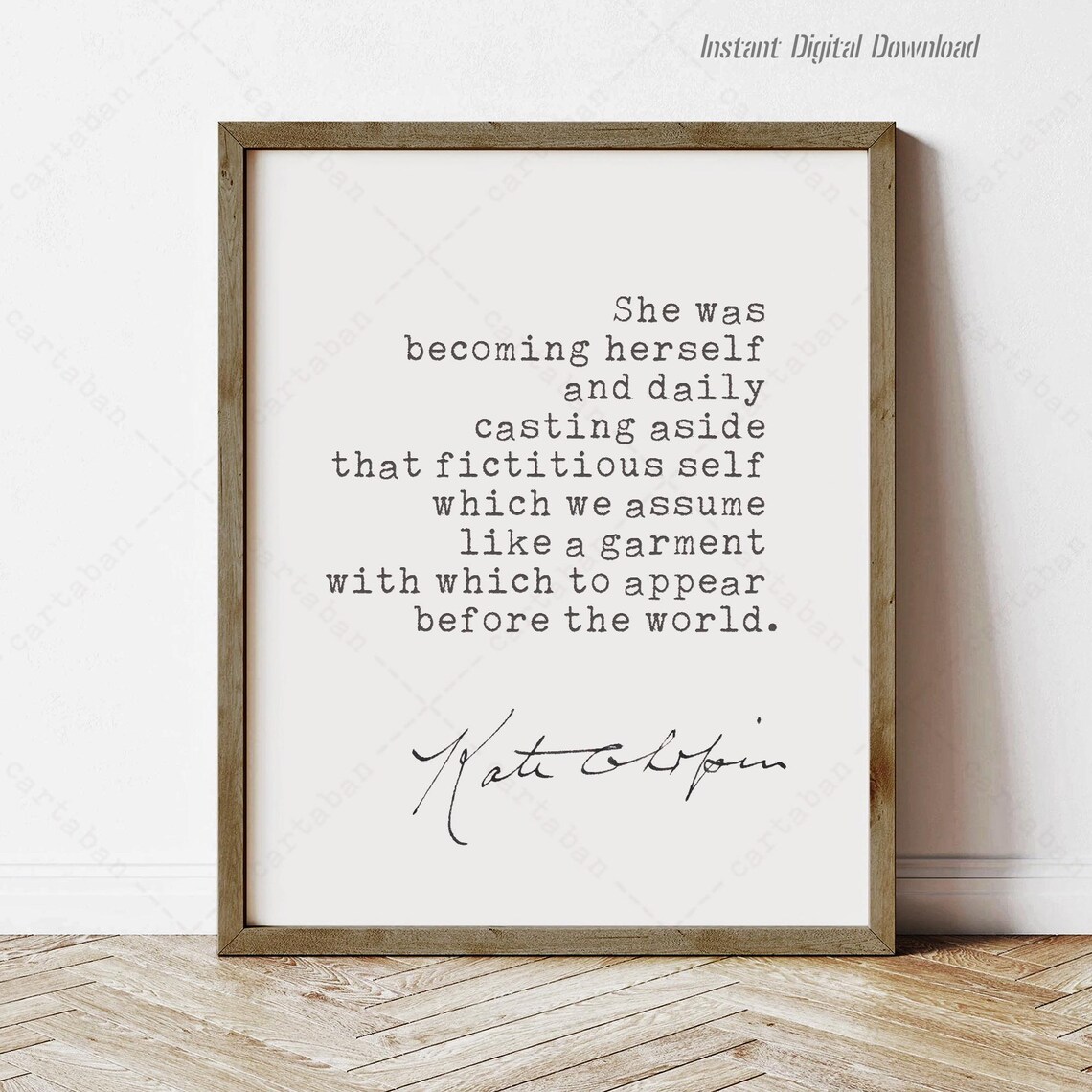 Kate Chopin Quote Art Print, The Awakening Quote