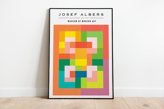Interaction Of Color Josef Albers Homage To The Square Josef Albers Poster Geometric Art New Home Gift Idea Geometric Abstraction