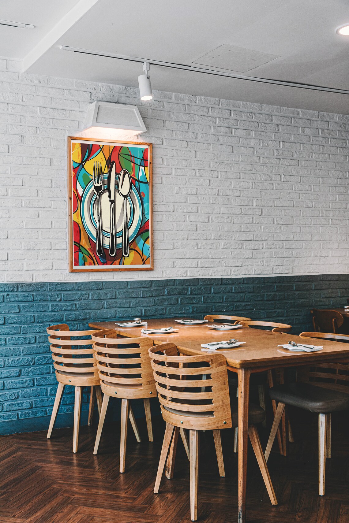 Fork and Spoon Comic-Style Kitchen Art Print - Image 4