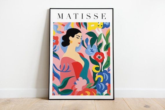 Matisse Woman Among Flowers Fauvist Cut Out Exhibition Poster