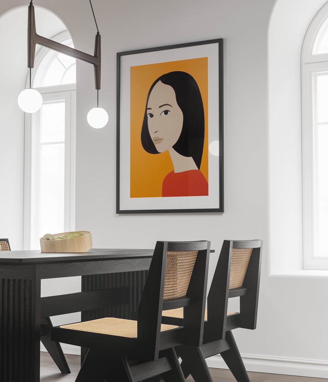 Alex Katz Style Woman Portrait Minimalist Art Print - Image 2