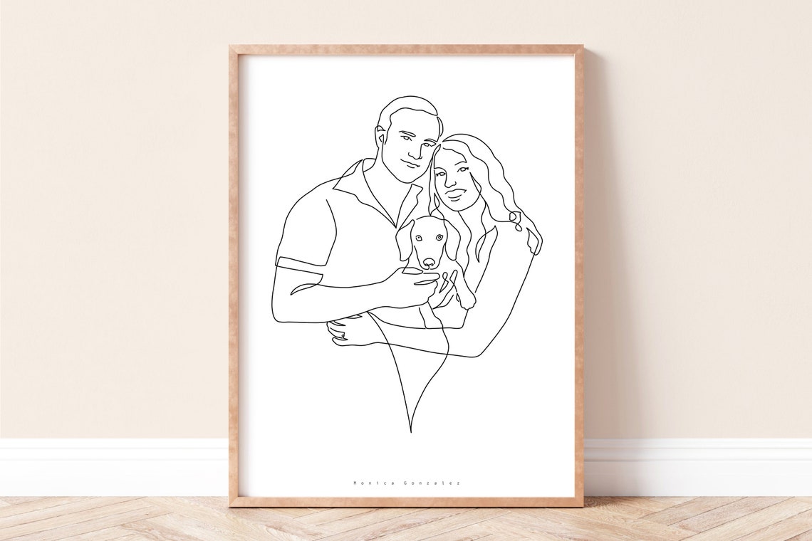 Man Proposing on One Knee Minimalist Line Art Engagement Poster - Image 2