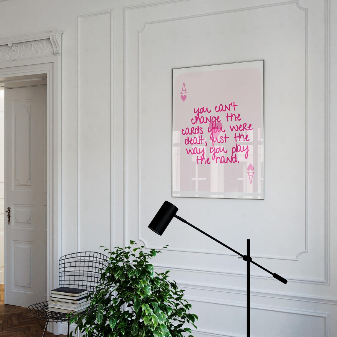 Pink Playing Card Quote Print, Retro Preppy Decor - Image 4