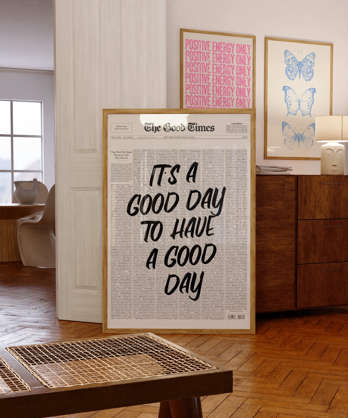 Typography Newspaper Retro Poster, Bar Cart Art - Image 4