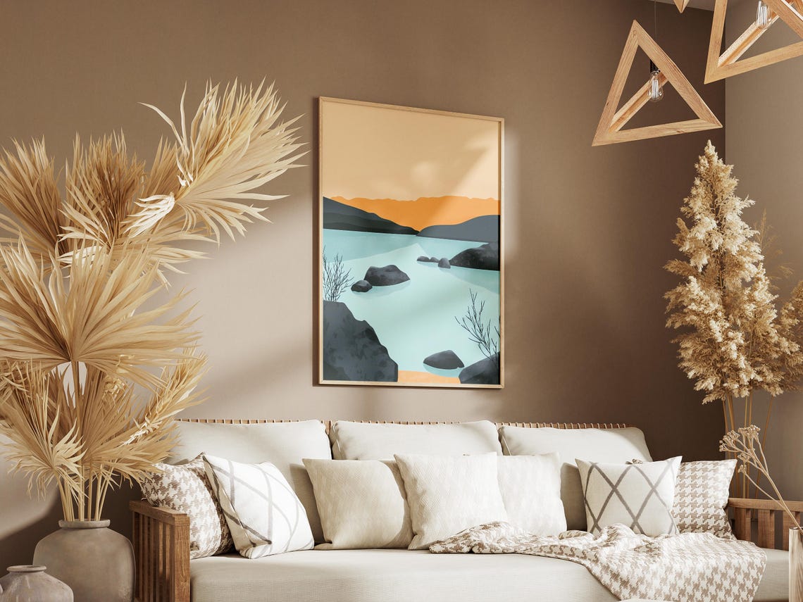 Iceland Blue Lagoon Minimalist Volcanic Landscape Poster Serene - Image 3