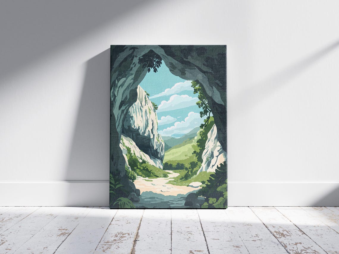 Cave Arch Valley Poster Dramatic Rock Landscape Wall Decor Gift Decor - Image 2