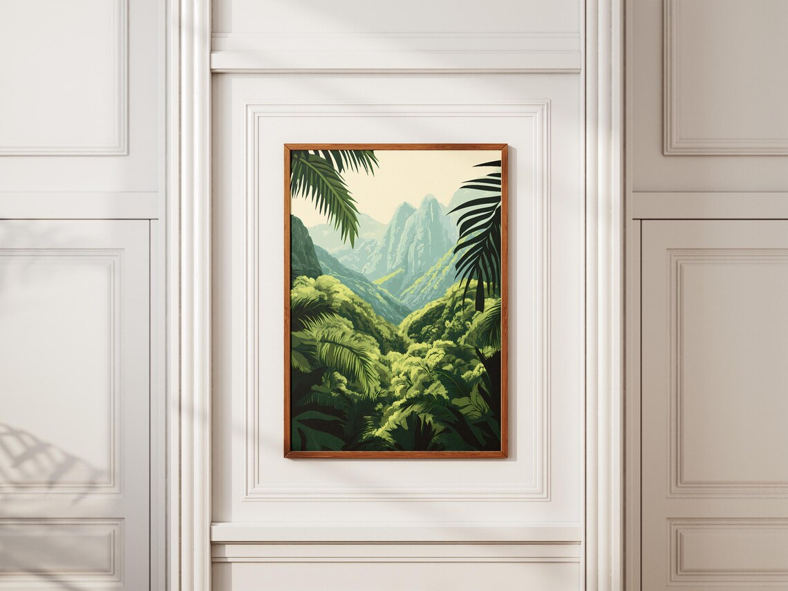Gunung Mulu Limestone Pinnacle Peak Lush Rainforest Malaysia Poster - Image 2
