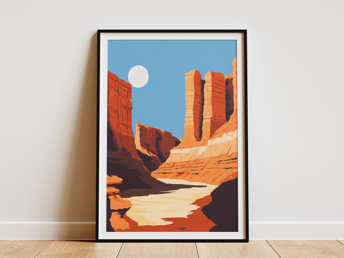 Argentina Ischigualasto Talampaya National Parks Poster Red Canyon Landscape Print Desert Art Natural Parks Of Argentina South America