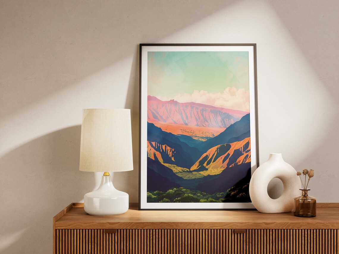 Haleakala National Park Vintage Travel Poster Volcano Crater Landscape - Image 2